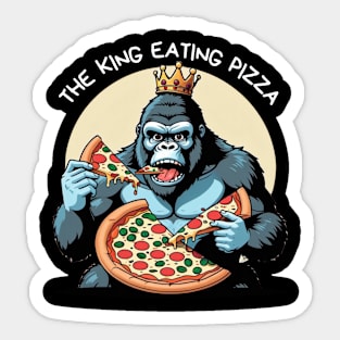 The  King Eating Pizza Sticker